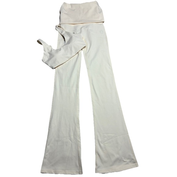 Saski Made Fold Over Leggings & Bra Set Women's XS Butter Yoga Lounge Gym NEW - Picture 1 of 16